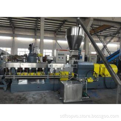 PET flakes plastic recycling granulator machine with twin s